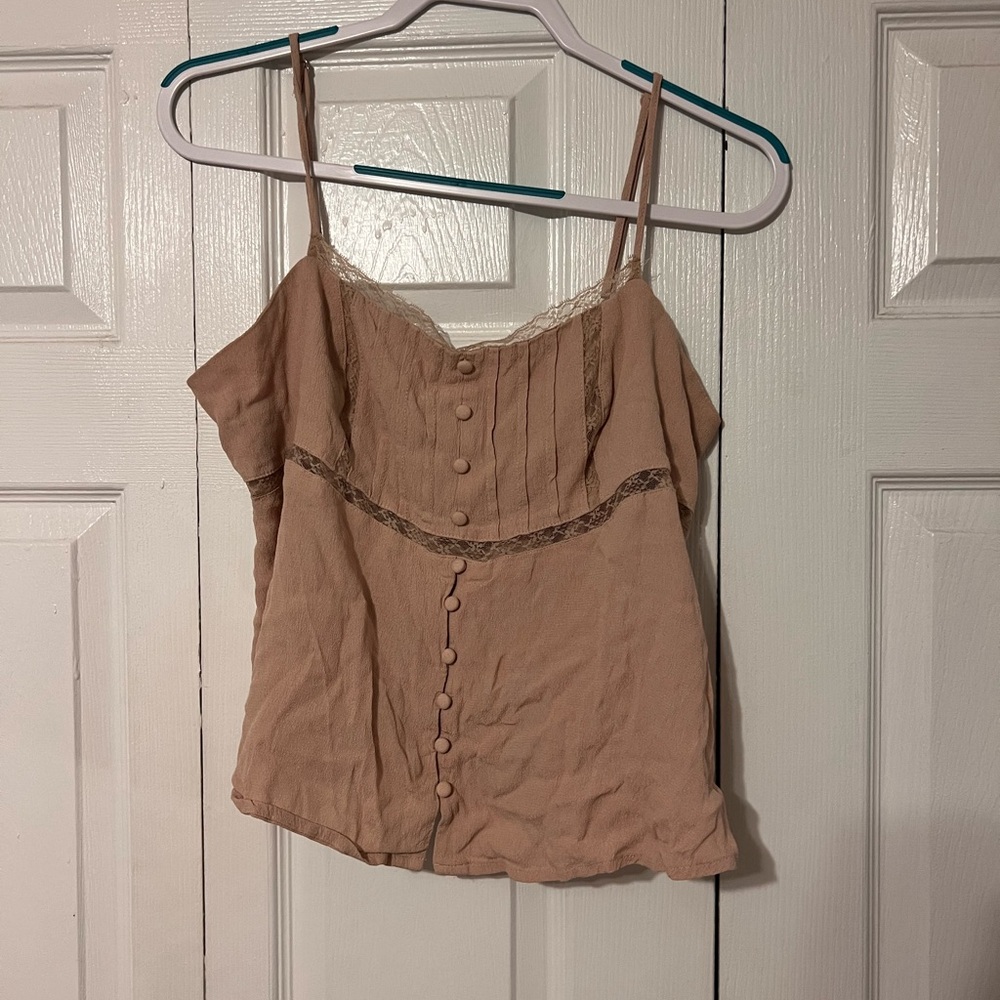 Baby pink lace summer tank